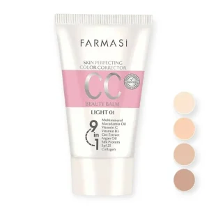 سی سی کرم 9 در 1 فارماسی (Farmasi CC Cream) شماره 01 رنگ روشن (Light) با SPF 25 حجم 50 میلی‌لیتر